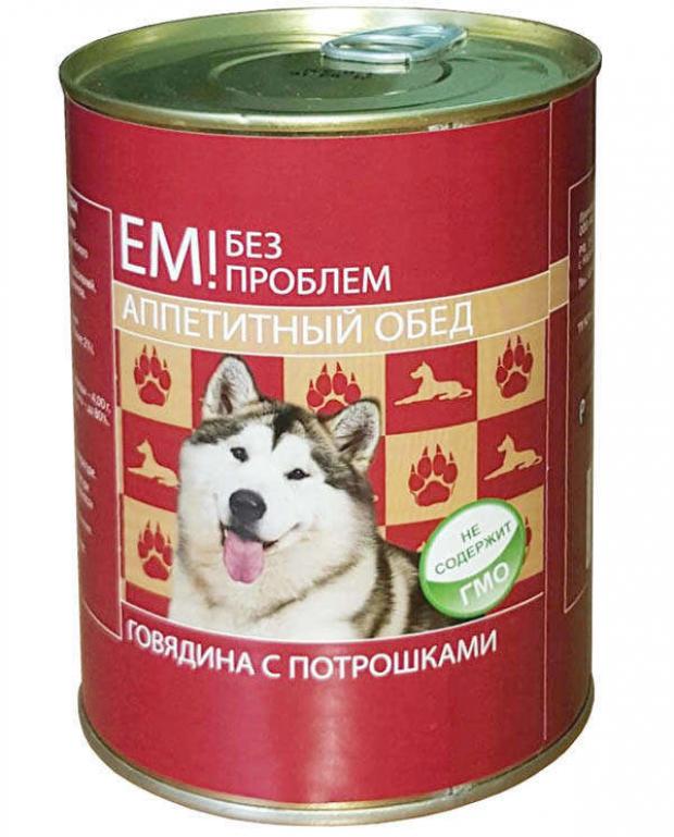 

Консервы для собак «Ем Без Проблем» говядина с потрошками, 970 г