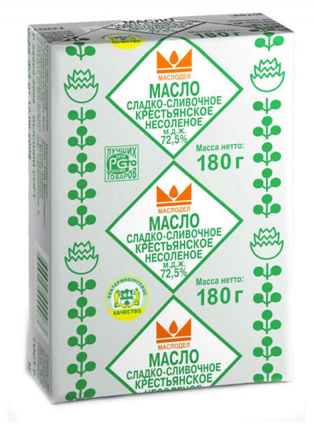 Масло сладкосливочное Маслодел Крестьянское 72,5%, 180 г