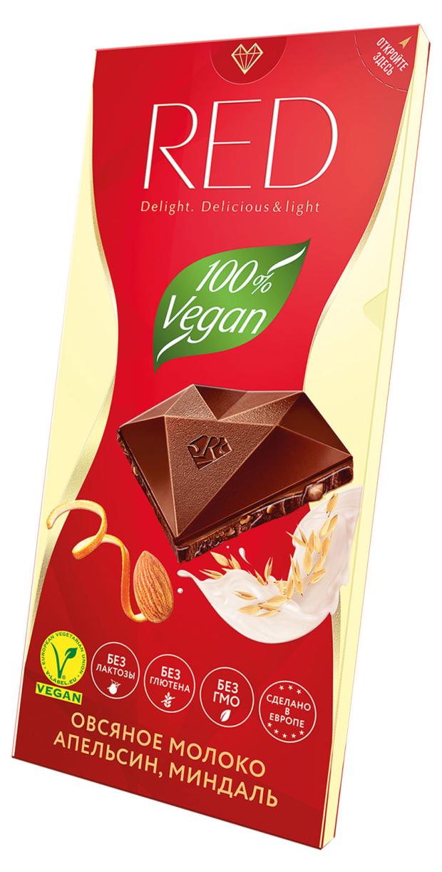 

Шоколадный продукт RED с овсяным молоком, миндалем и апельсином веганский, 85 г