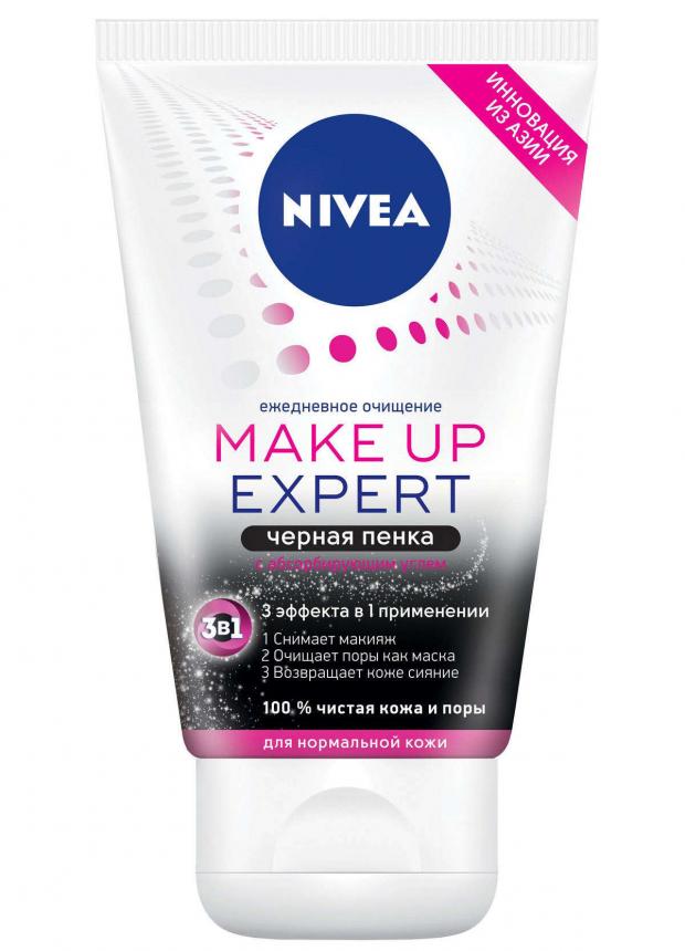 

Пенка для умывания Nivea Черная для нормальной кожи 3в1, 100 мл