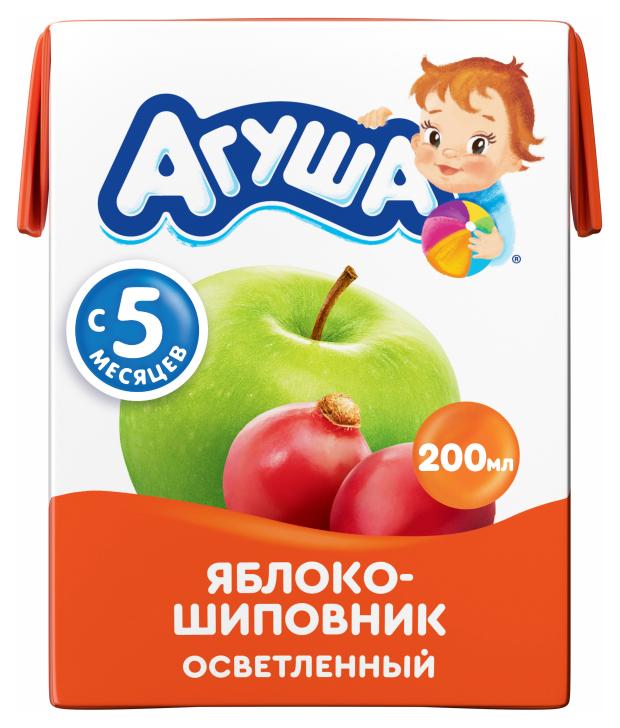 Сок Агуша яблоко и шиповник с 5 месяцев, 200 мл