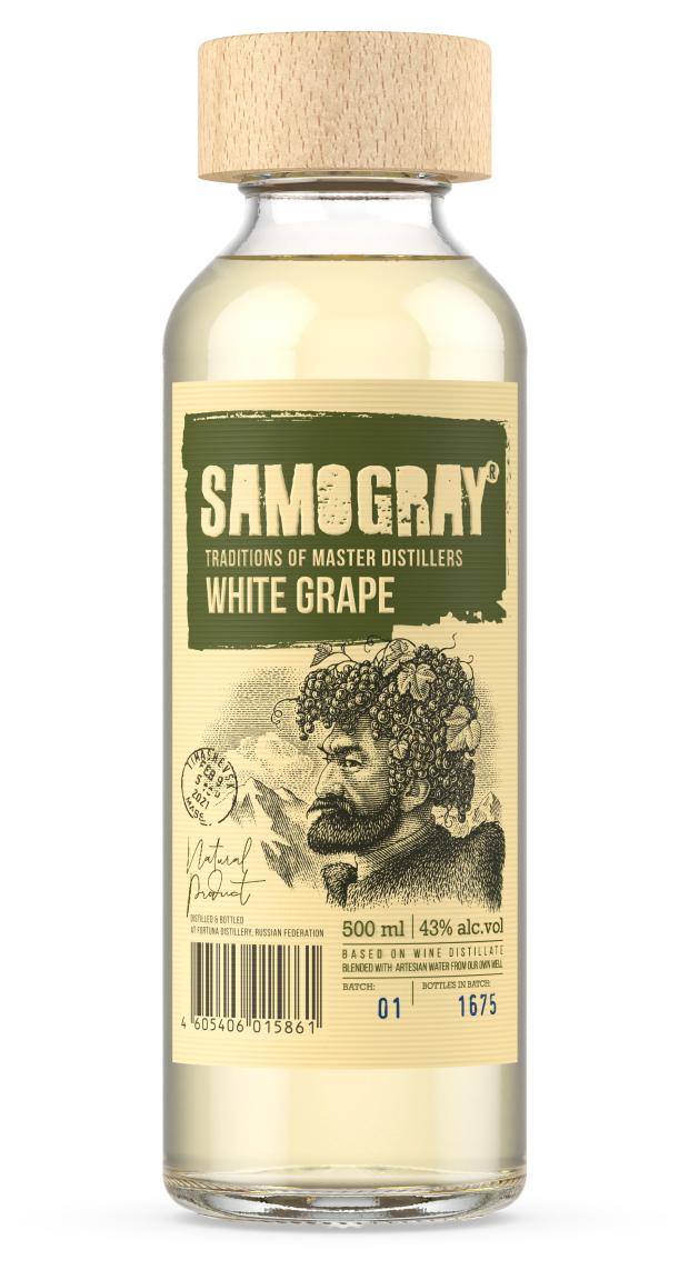 Водка плодовая Samogray Белый виноград Россия, 0,5 л