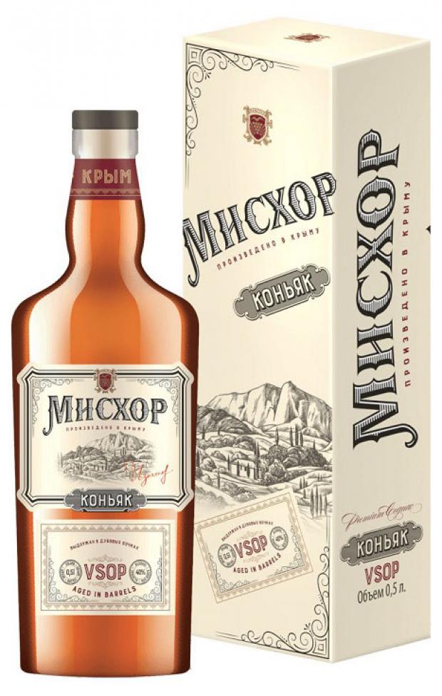 Коньяк Мисхор VSOP 5 лет в подарочной упаковке Россия, 0,5 л