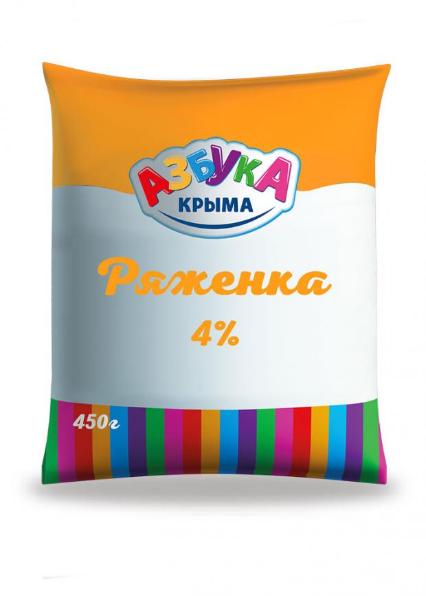 Ряженка Азбука Крыма 4% БЗМЖ, 450 мл
