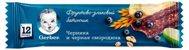 

Батончик злаковый Gerber Черника Черная смородина с 12 мес., 25 г