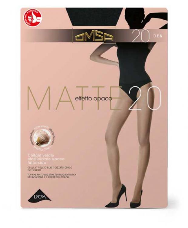 Колготки Omsa Matte 20 Nero, размер 4