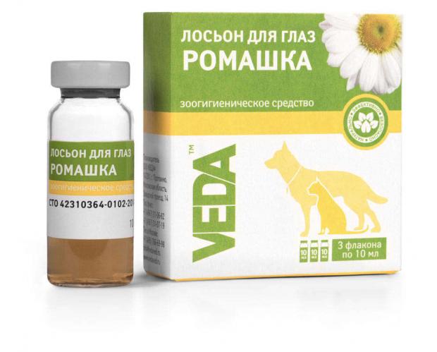 

Лосьон для животных VEDA ромашка для глаз, 3х10 мл