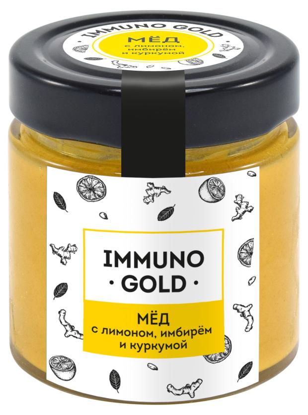 Мед Cedar Immuno Gold c куркумой имбирем и лимоном, 200 г