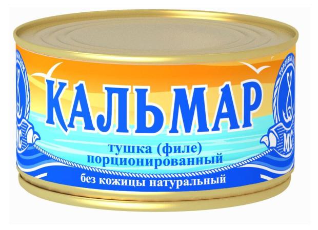 

Кальмар натуральный Морское содружество филе в масле, 185 г