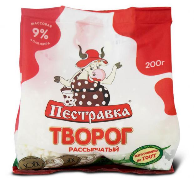 Творог Пестравка 9% БЗМЖ, 200 г