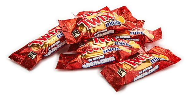 Конфеты шоколадные TWIX Minis апельсин, вес цена и фото