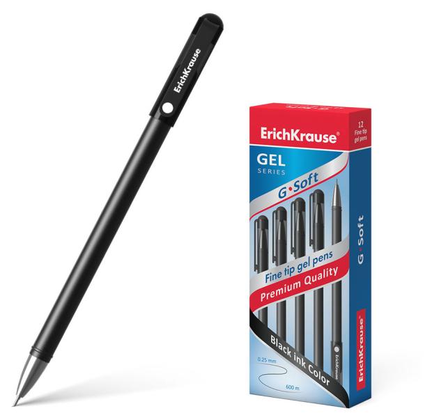 

Ручка гелевая ErichKrause G-Soft черная, 1 шт