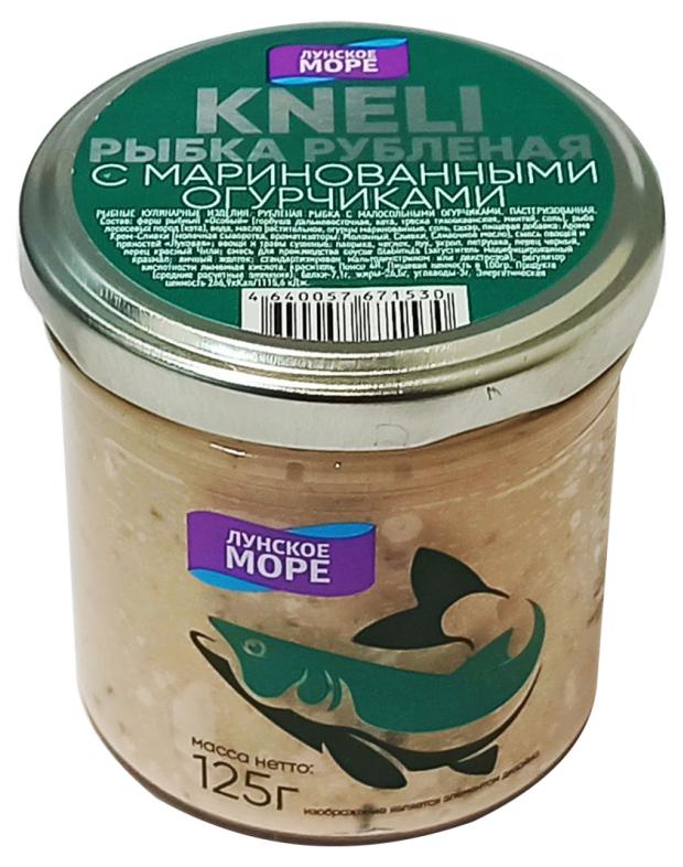 

Рыба рубленая Лунское море Kneli с маринованными огурчиками, 125 г