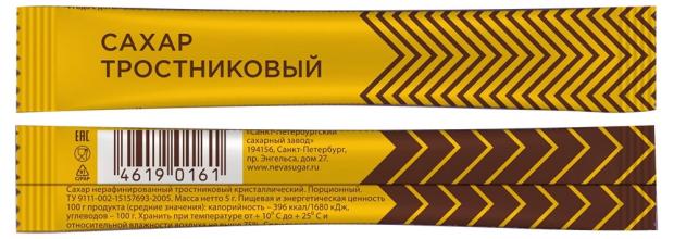 Сахар тростниковый Невский в стиках, 5 г