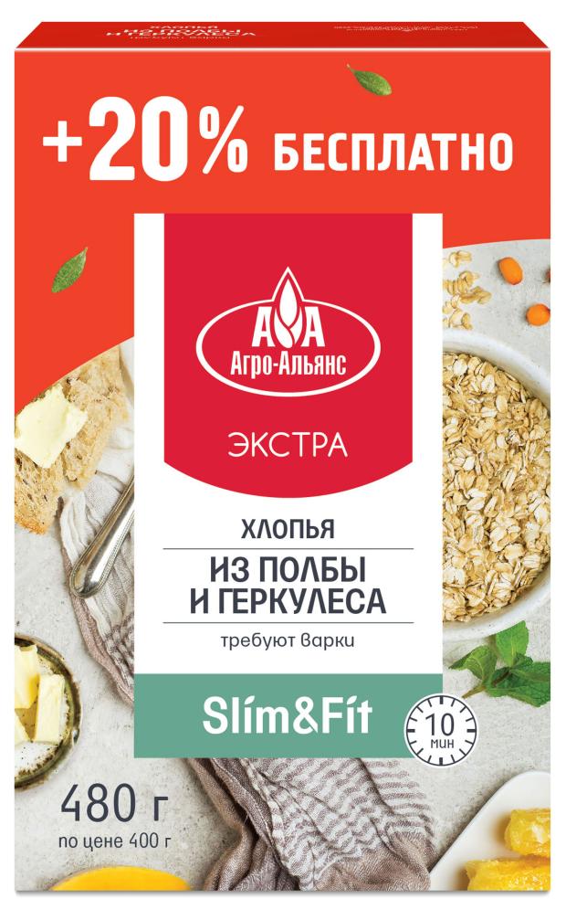 

Хлопья Агро-Альянс Полба-геркулес, 480 г