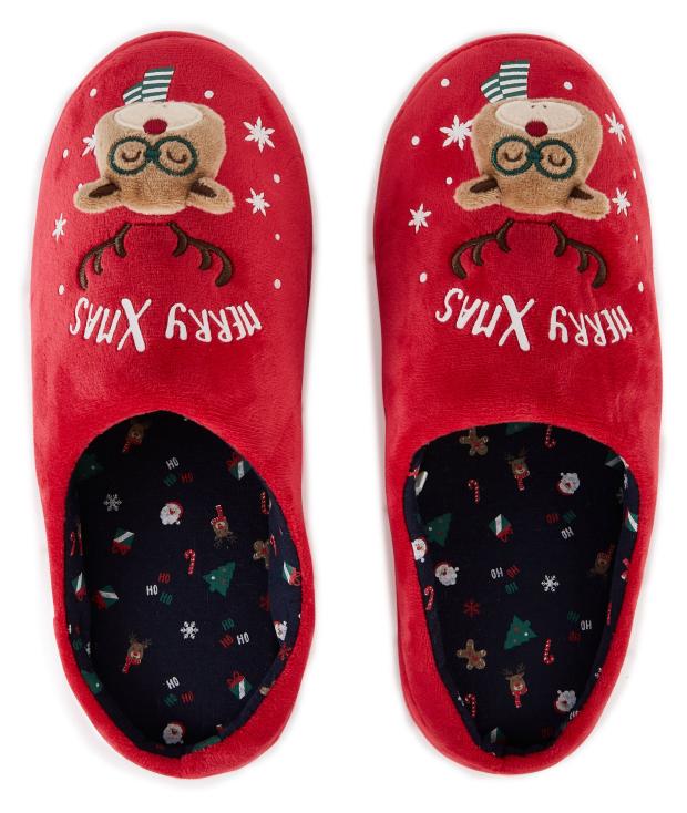 

Тапки мужские Sabedoria Merry Xmas красные