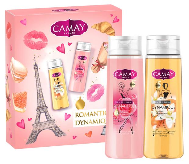 

Набор подарочный Camay Romantique, гель для душа с ароматом розы 250 мл + гель для душа с ароматом грейпфрута 250 мл