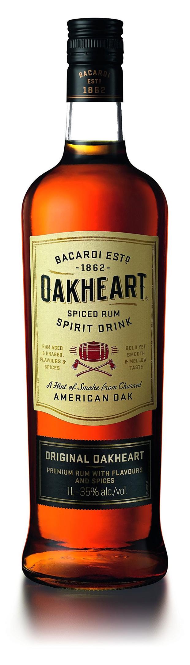 дубовый ром. виски ром бакарди. ром bacardi oakheart 0. дубовый ром. ромовый напиток бакарди.
