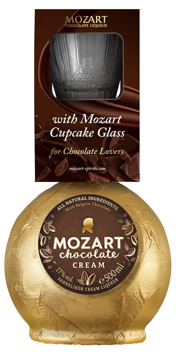 

Ликер Mozart шоколадный с бокалом капкейк Австрия, 0,5 л