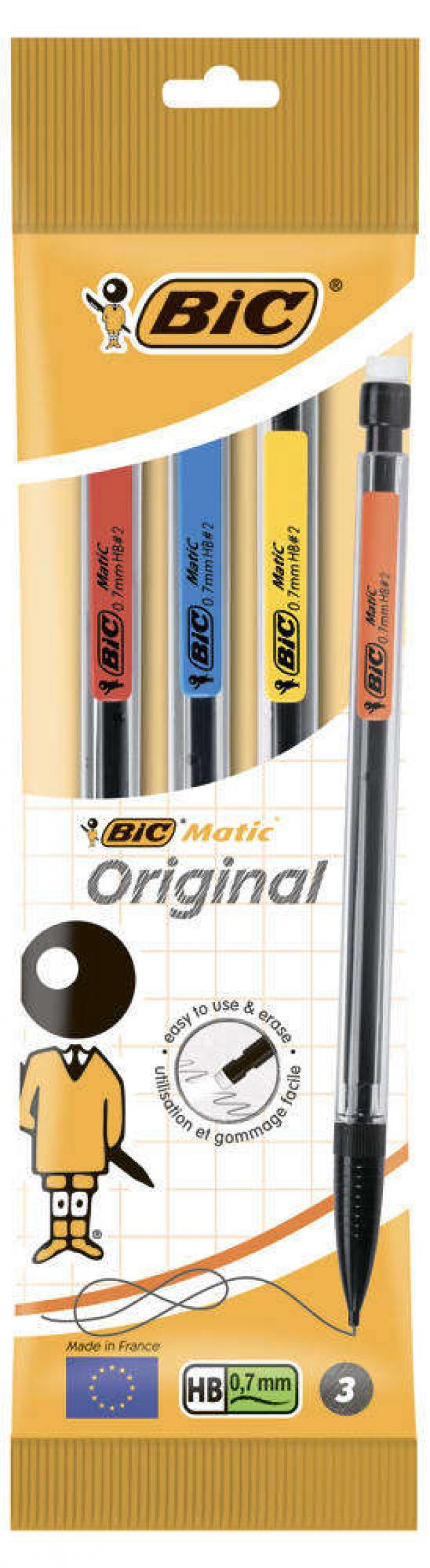 Набор карандашей Bic Matic механические 0,7 мм, 3 шт