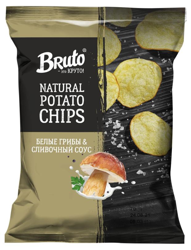 

Чипсы картофельные Bruto Белые грибы & сливочный соус, 120 г