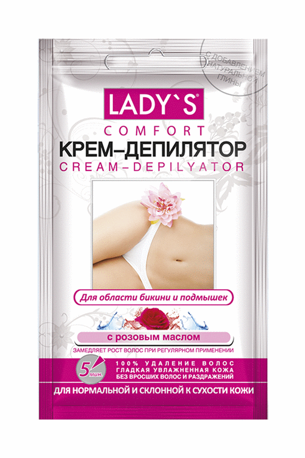 Крем-депилятор Lady's с розовым маслом, 30 мл