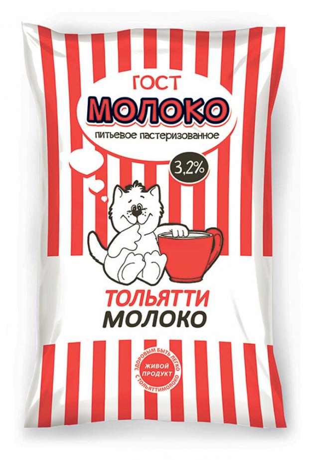 Молоко Тольяттимолоко ГОСТ 3,2% БЗМЖ, 900 мл