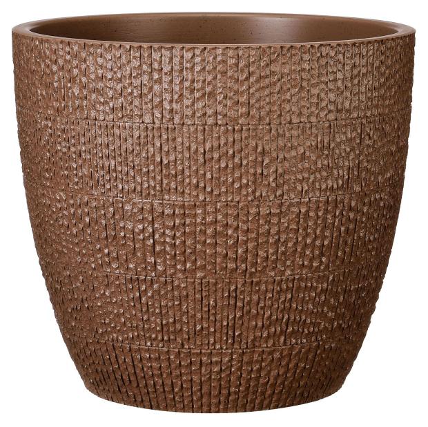 

Горшок бетонный Ротанг коричневый 21 см, 4 л