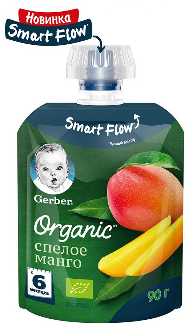 

Пюре Gerber Organic Спелое Манго с 6 мес., 90 г