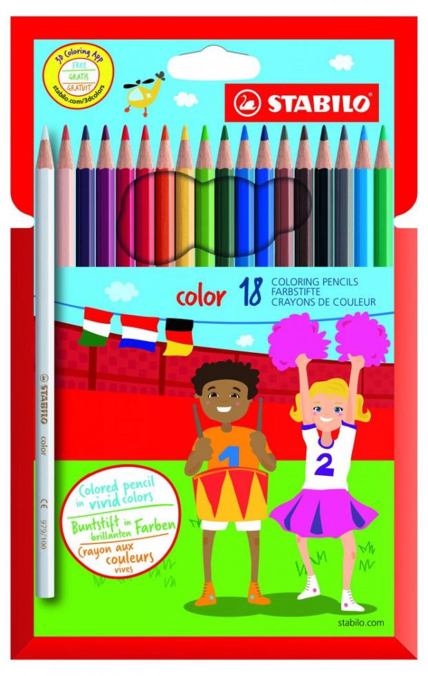 Карандаши цветные Stabilo color, 18 цветов