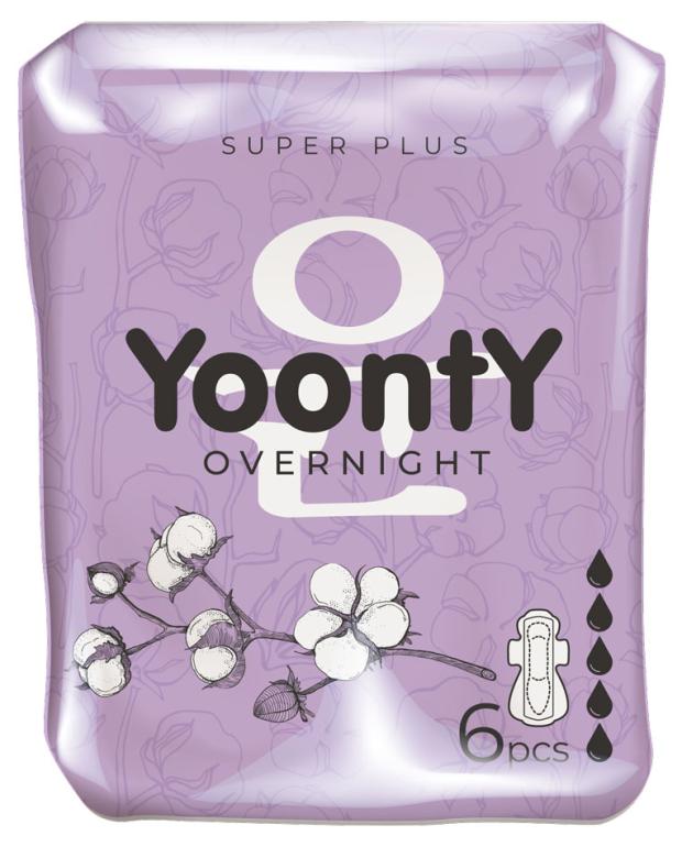 

Прокладки гигиенические Yoonty Overnight, 6 шт