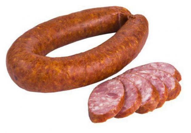 Колбаса полукопченая Йола Краковская (0,8-1 кг), 1 упаковка ~ 1 кг