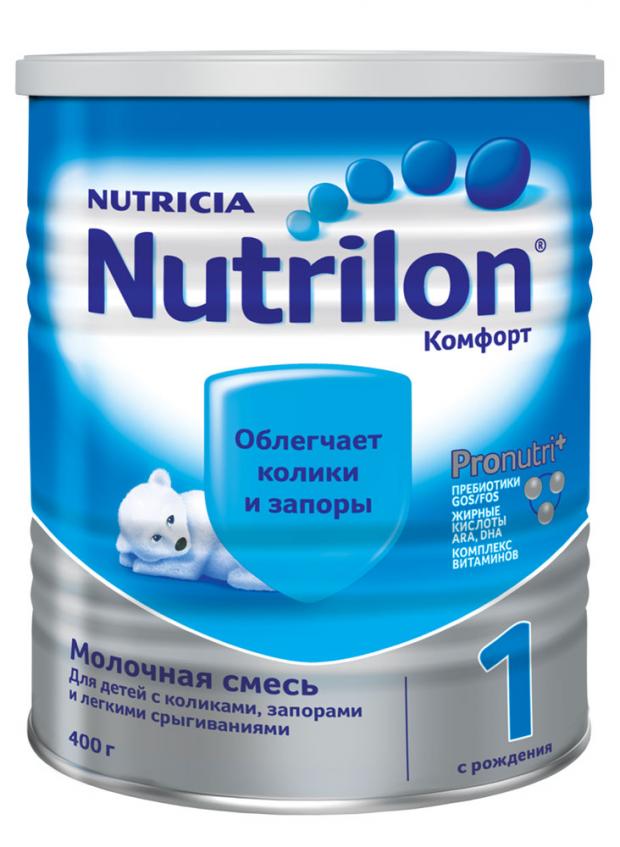 Смесь сухая молочная Nutrilon Комфорт 1 с рождения БЗМЖ, 400 г