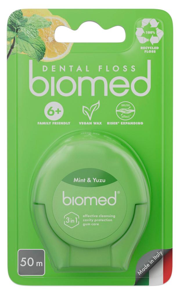 Зубная нить Biomed Мята и Юдзу, 50 м