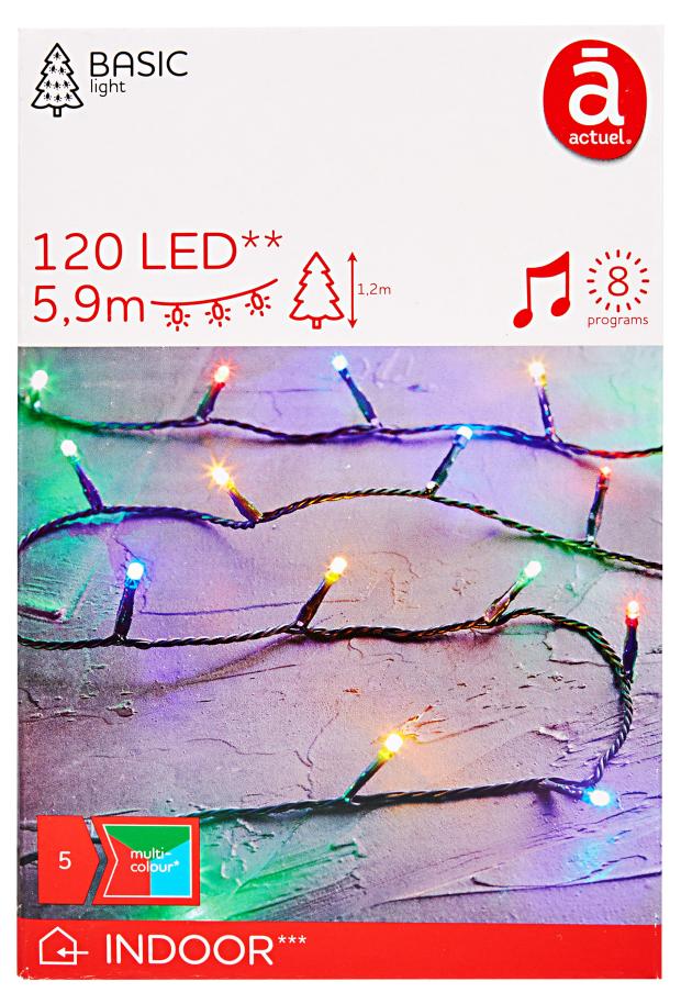 

Электрогирлянда Actuel 120 LED музыкальная, 5,9 м