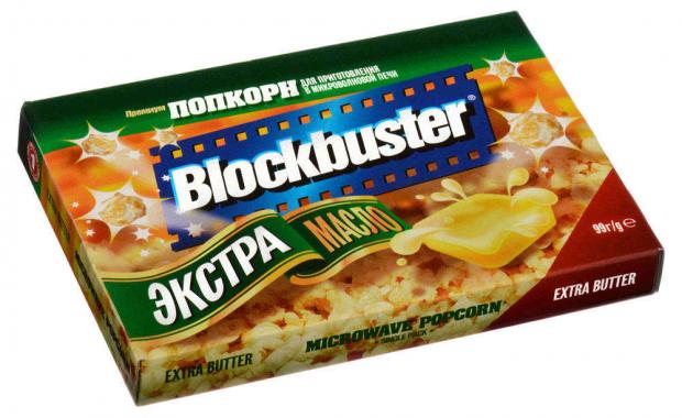 

Попкорн Blockbuster Экстра масло, 99 г