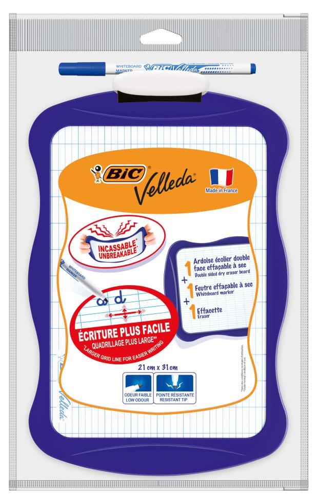 Доска маркерная BIC Velleda с маркером и стирающей губкой