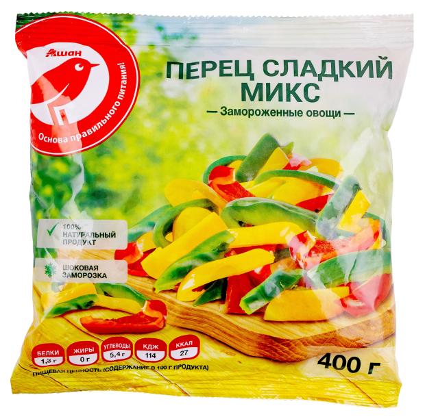 

Перец сладкий резаный АШАН Красная птица замороженный, 400 г