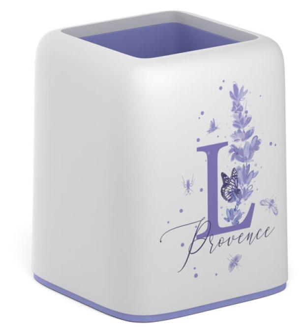 

Подставка настольнаяErichKrause Forte Lavender пластиковая белая с фиолетовой вставкой