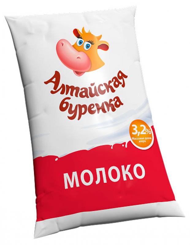 Молоко питьевое Алтайская буренка пастеризованное 3,2% БЗМЖ, 900 мл