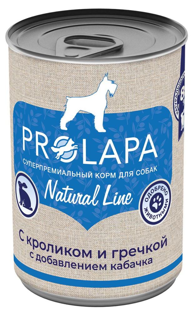 

Влажный корм для собак Prolapa Natural Line с кроликом, гречкой и кабачком, 400 г