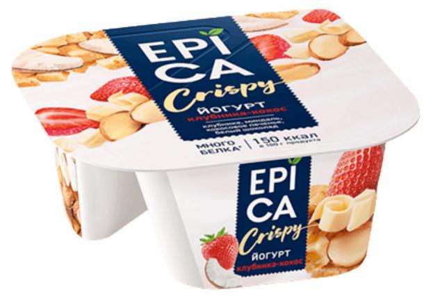 

Йогурт Epica Crispy клубника кокос печенье миндаль 7,3%, 138 г