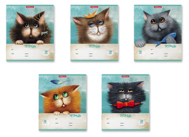 

Тетрадь ErichKrause Funny Cats в линейку А5+, 18 л