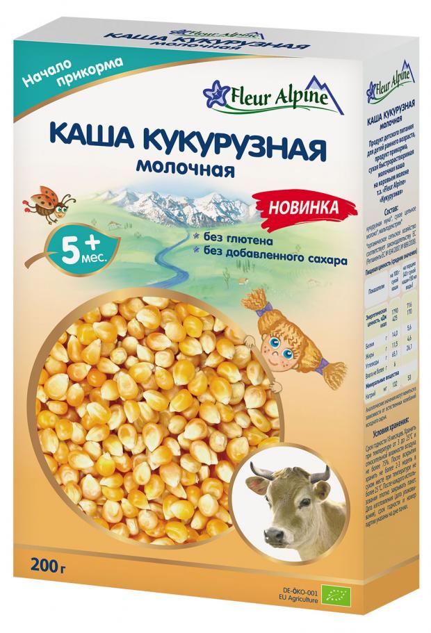 Каша молочная детская Fleur Alpine кукурузная с 5 месяцев БЗМЖ, 200 г