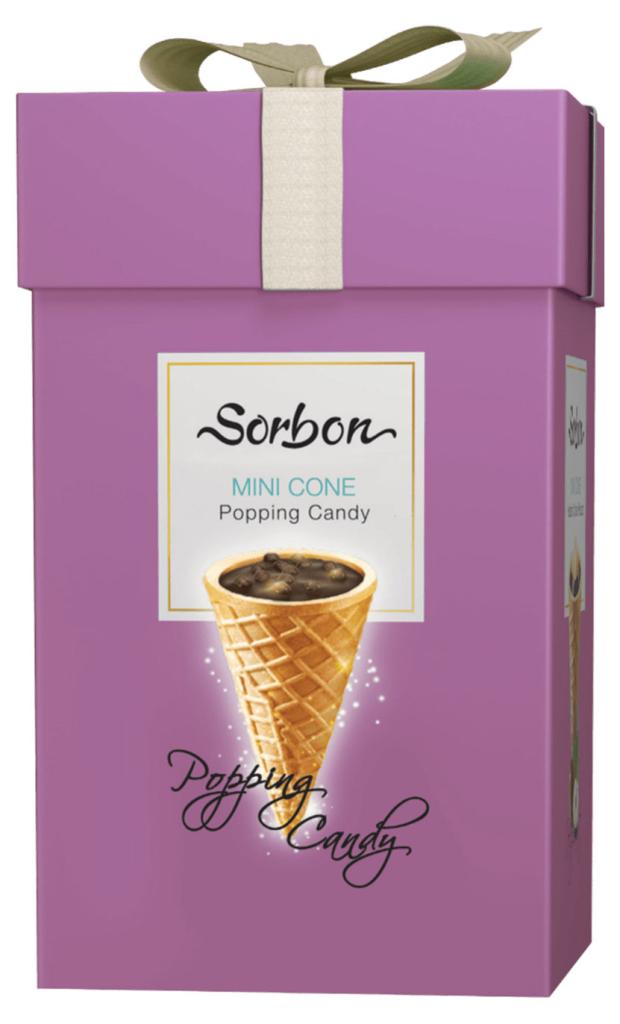 Конфеты Sorbon Мини-рожок хрустящий стреляющая карамель, 200 г