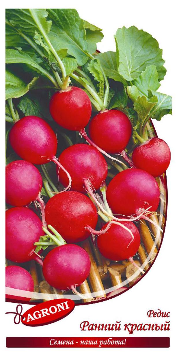 

Семена Агрони Редис ранний красный, 2 г