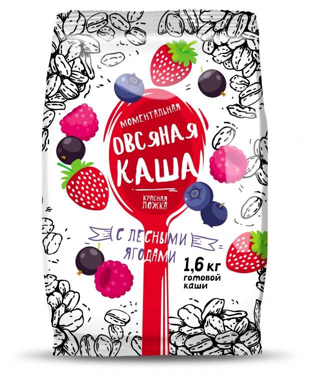 Каша овсяная Красная Ложка лесные ягоды, 400 г
