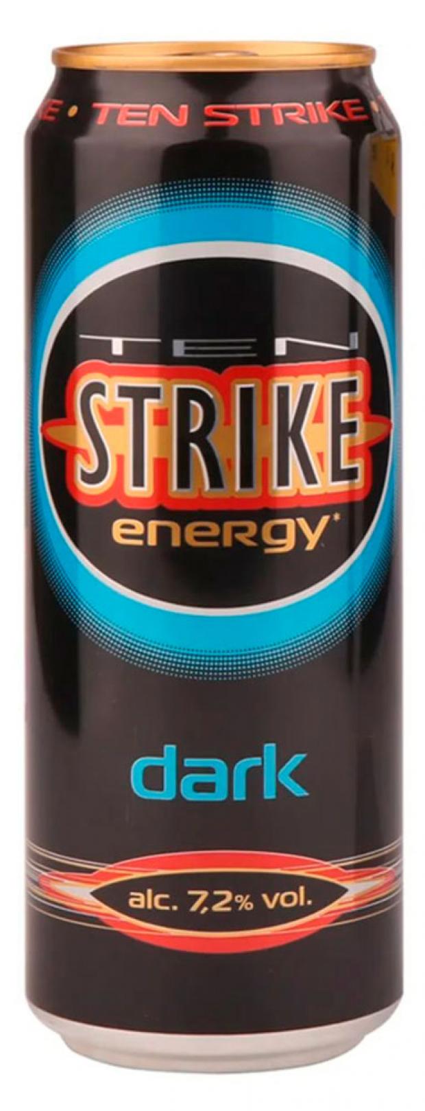 Слабоалкогольный напиток Ten Strike Dark Россия, 0,45 л