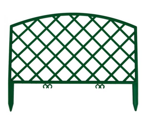Забор декоративный GARDENPLAST Romantika зеленый, 33х43 см, 7 секций