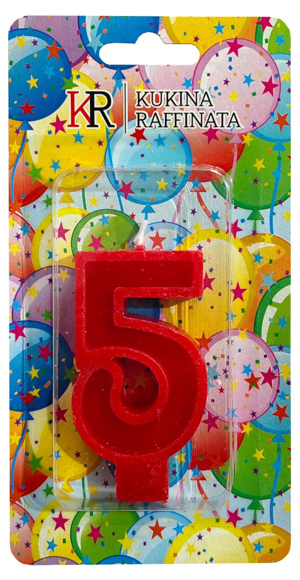 Свеча Kukina Raffinata цифра 5 37₽
